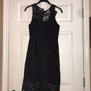 Black eyelet lacy dress original price $200.00